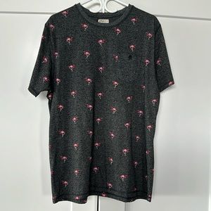 Men’s Flamingo print front pocket shirt